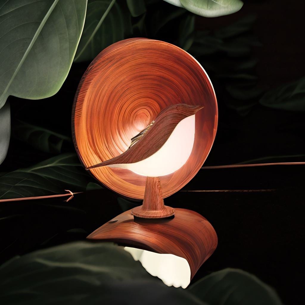 Lampe de chevet Oiseau en Bois - Cui-Cui Au Bonheur la Lampe