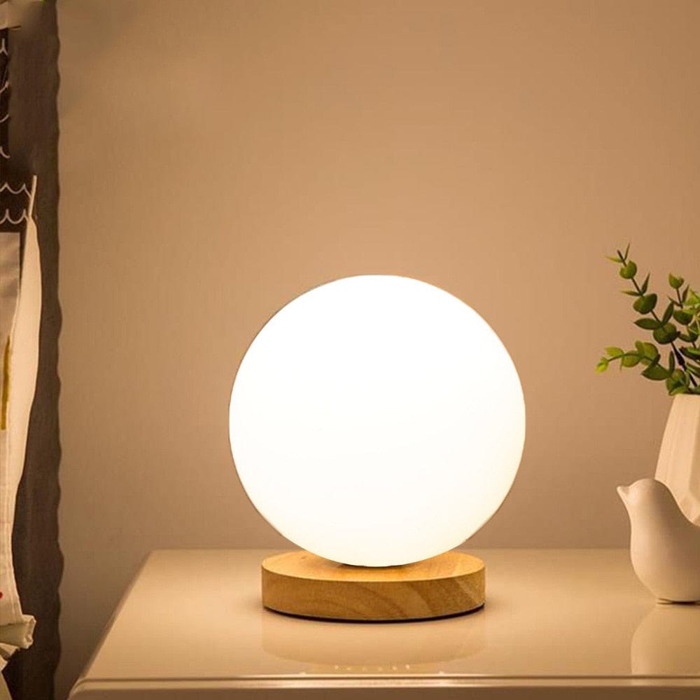 Lampe de Chevet Scandinave Bois - Luna Au Bonheur la Lampe