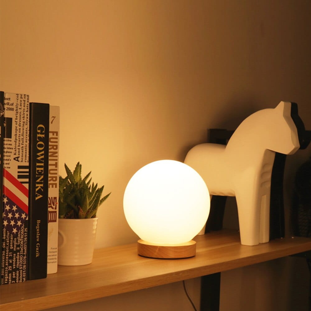 Lampe de Chevet Scandinave Bois - Luna Au Bonheur la Lampe