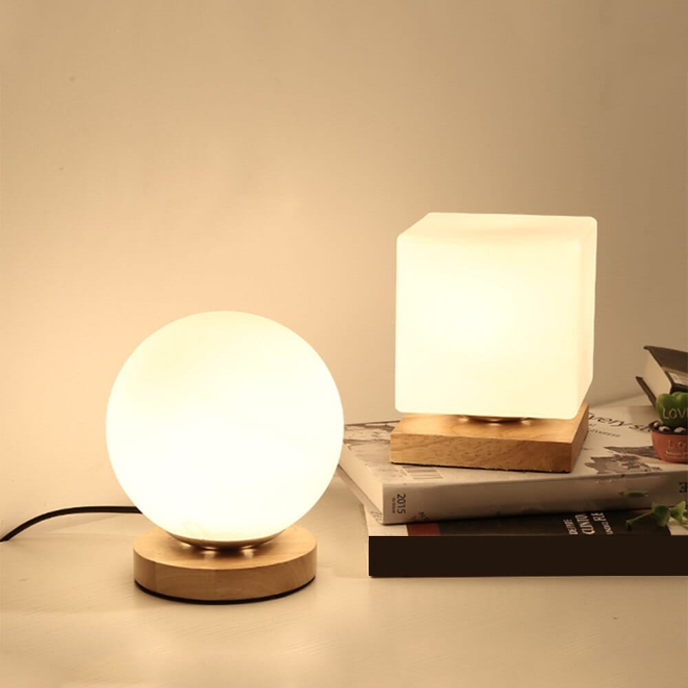 Lampe de Chevet Scandinave Bois - Luna Au Bonheur la Lampe