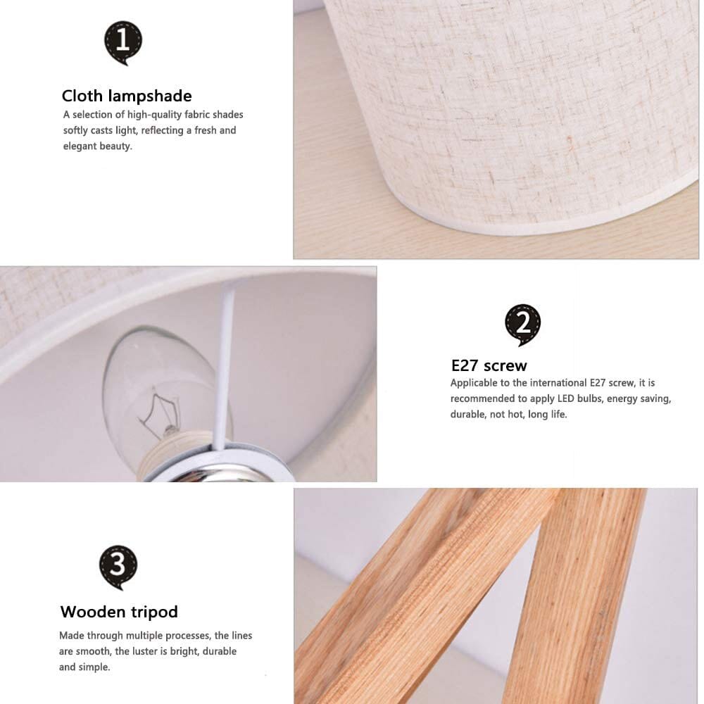 Lampe de Chevet Scandinave Bois - Mani Au Bonheur la Lampe