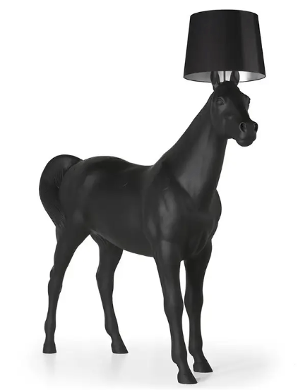 Lampadaire design - Cheval Noir Au Bonheur la Lampe