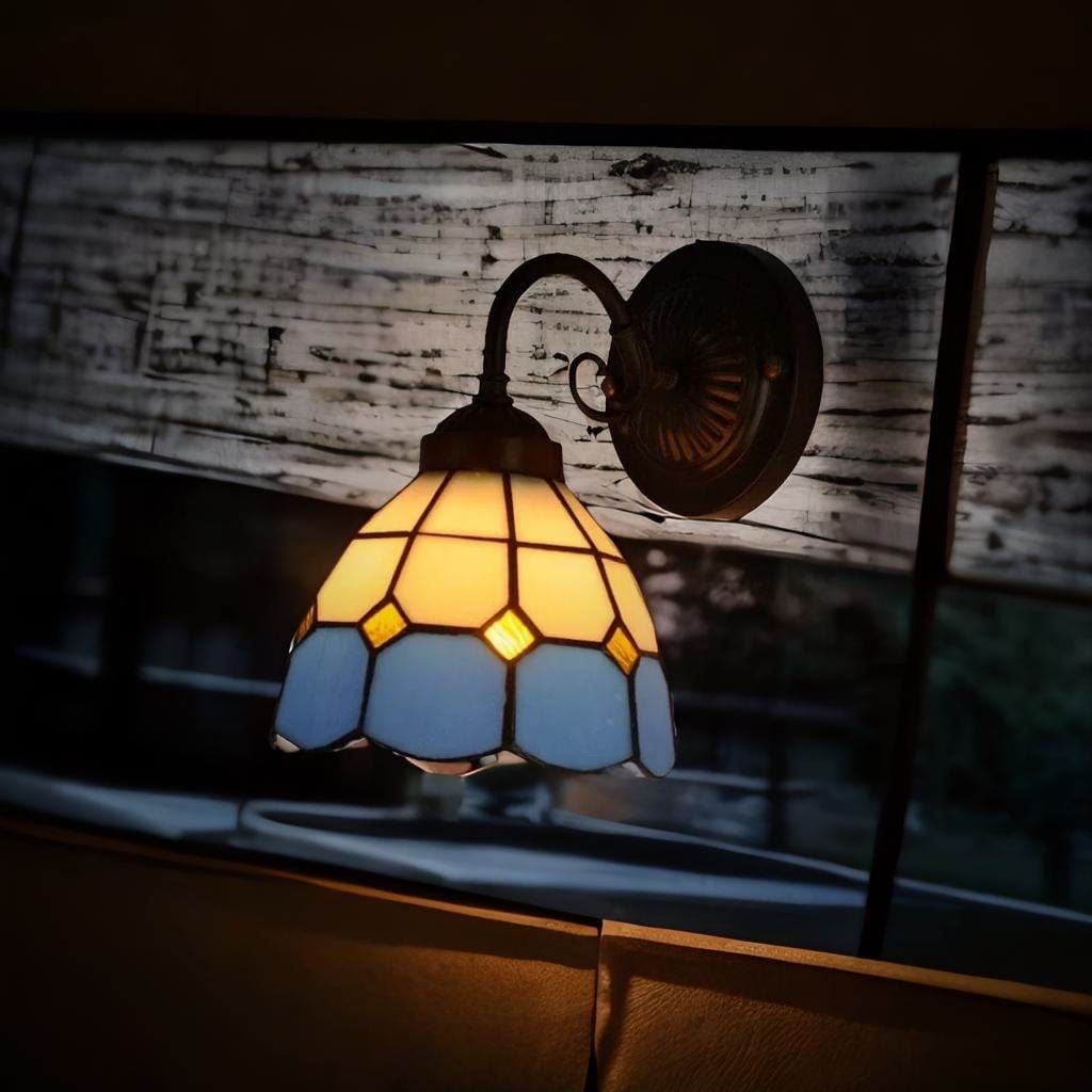 Lampe Tiffany - Bleuet Au Bonheur la Lampe