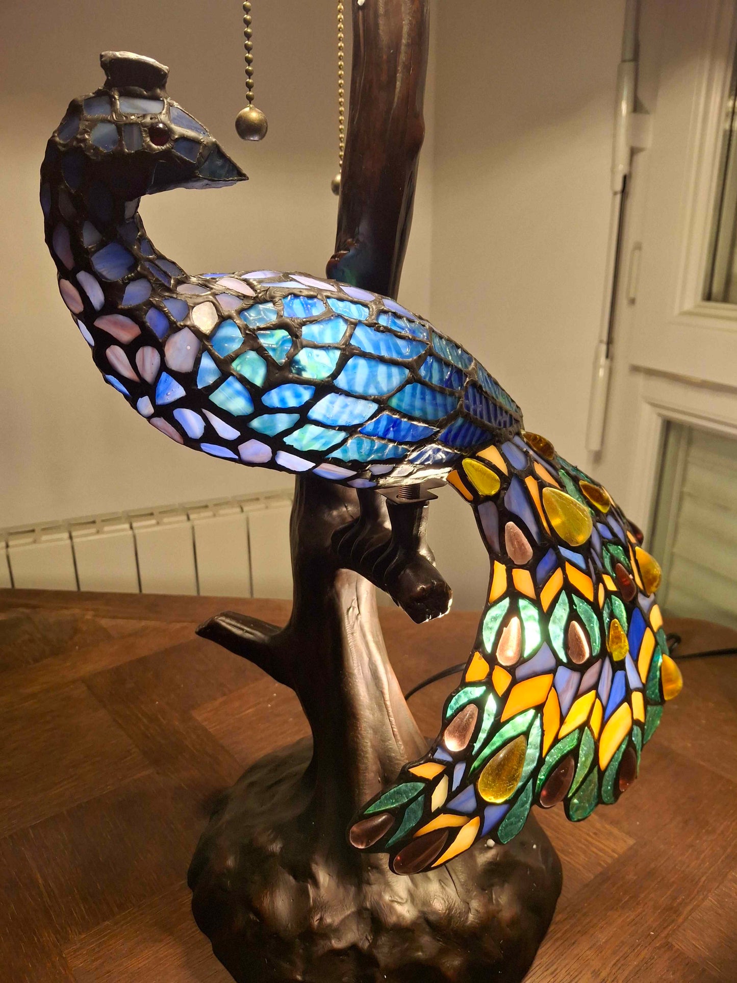 Lampe Tiffany - Paon Au Bonheur la Lampe