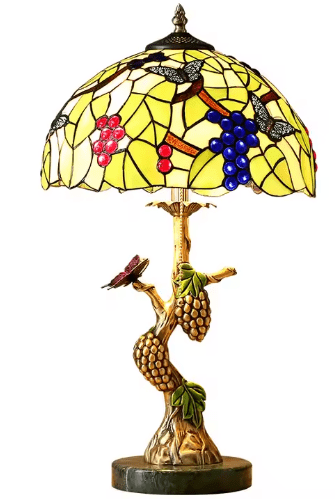 Lampe Tiffany - Raisins Vignes Au Bonheur la Lampe