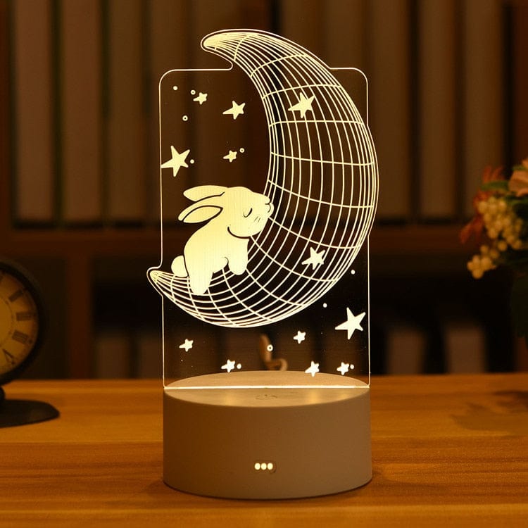Lampe de Chevet Ronde Enfant - Veila Lapin Au Bonheur la Lampe