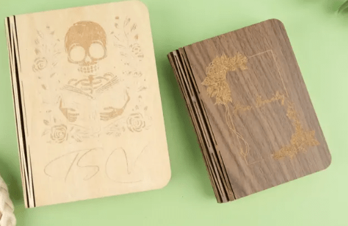 Lampe de Chevet Sans Fil Bois - Carnet Marron / S Au Bonheur la Lampe