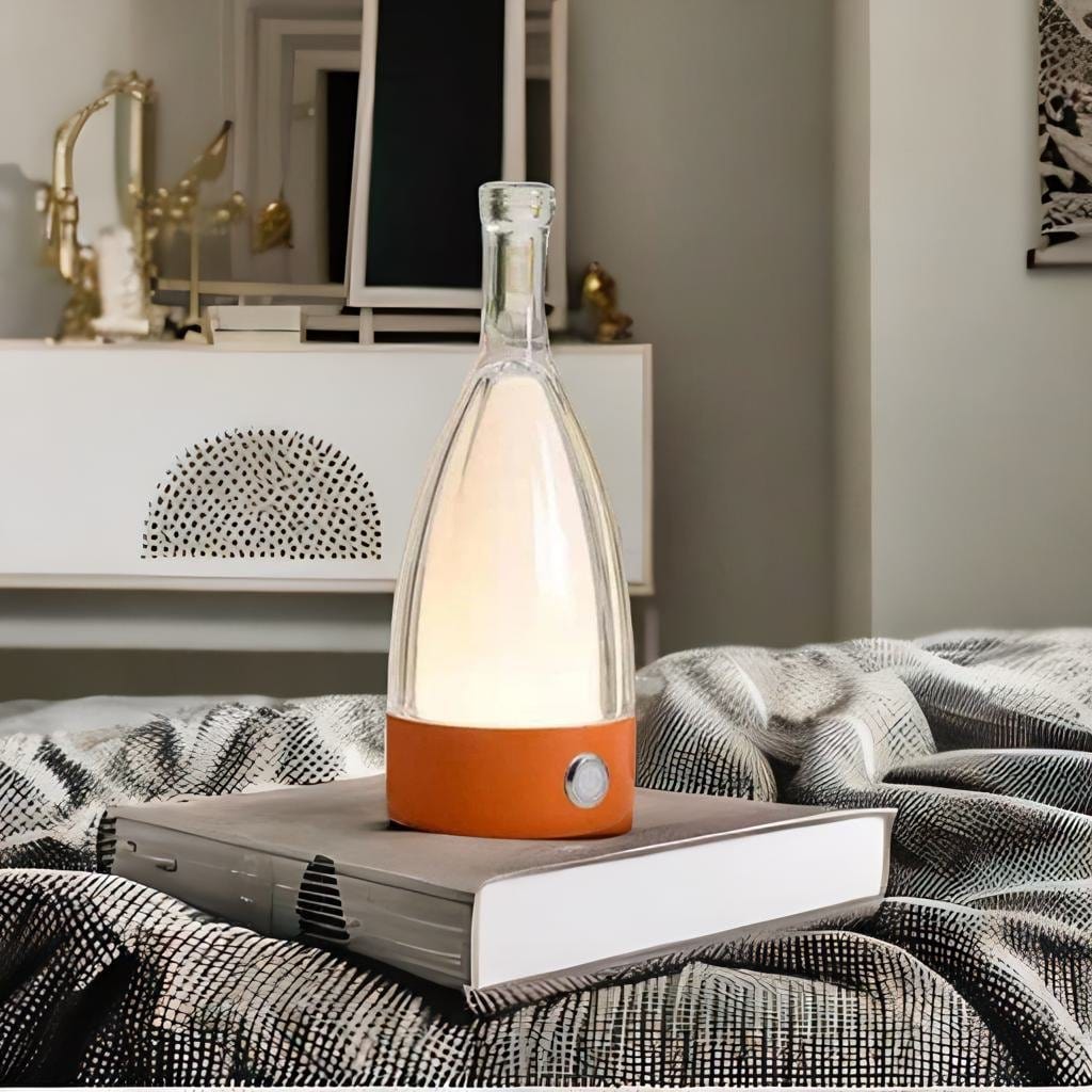 Lampe Chevet Moderne - Pyra Orange Au Bonheur la Lampe