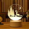 Lampe de Chevet Ronde Enfant - Veila Sapin et Renne Au Bonheur la Lampe