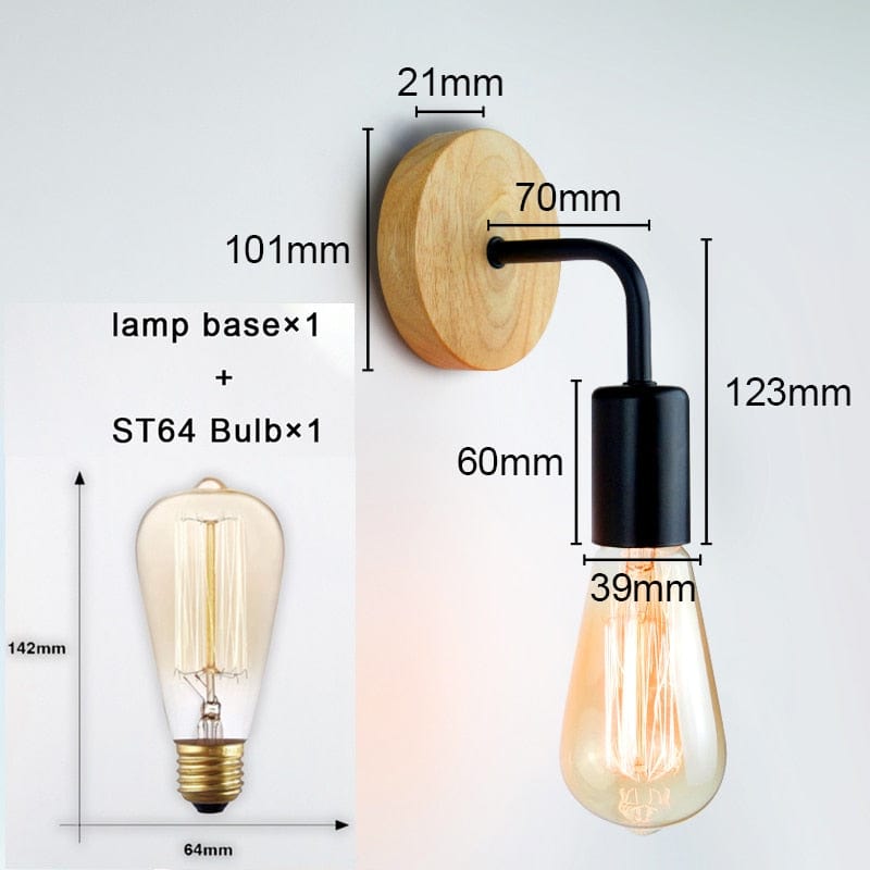Lampe de Chevet Murale Vintage - Meto Style A avec ampoule SZ Au Bonheur la Lampe